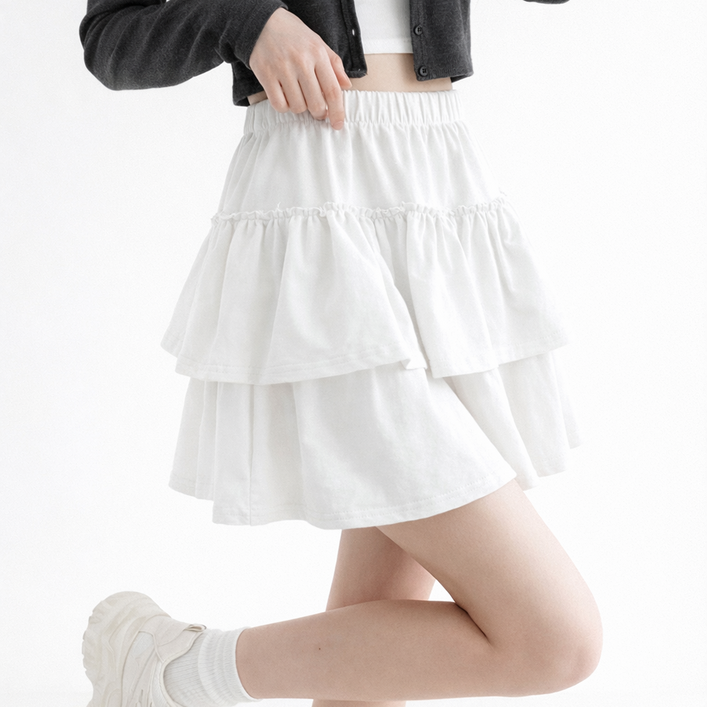 라라온 여성용 순면 캉캉 미니스커트 TSP351