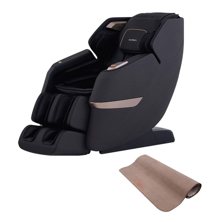 휴테크 올포유 무중력 안마의자 방문설치, 모던블랙클래식골드안마의자  랜덤발송사각러그, HTN16
