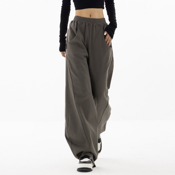 파라다이소 여성용 데일리 루즈핏 와이드 라인 트레이닝 팬츠