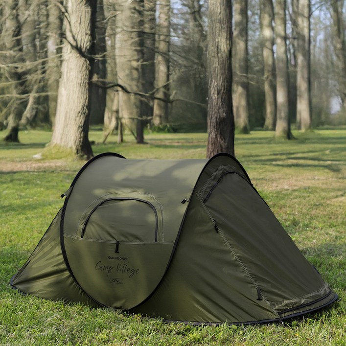캠프빌리지 원터치 열차단 팝업텐트 S