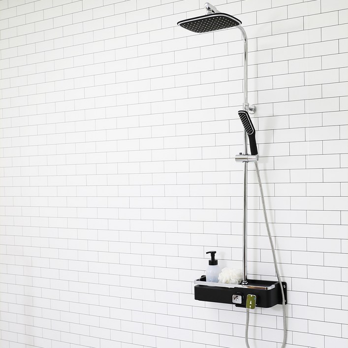 두진 루나 선반형 해바라기샤워기 레인샤워수전 블랙 DJ5200 방문설치