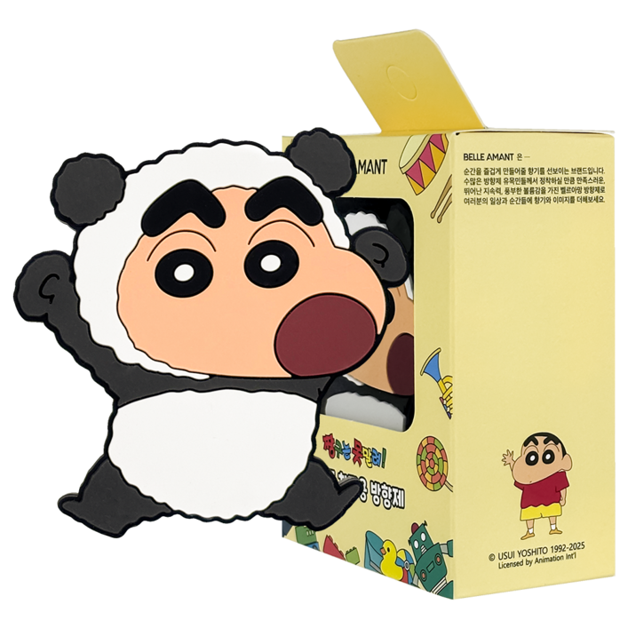 벨르아망 판다 짱구 실리콘 차량용 방향제 본품