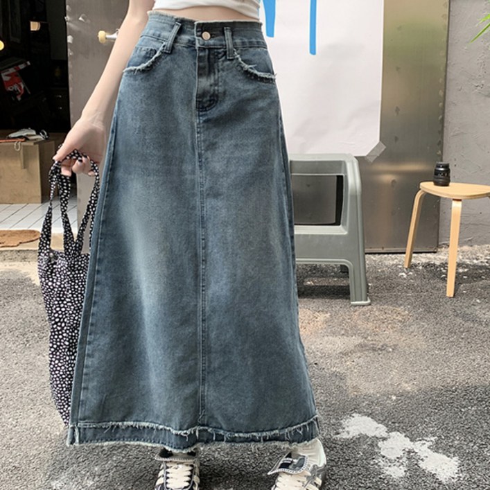 어썸풀 여성용 로나론스 빅사이즈 데님 스커트 A26SPSK121629