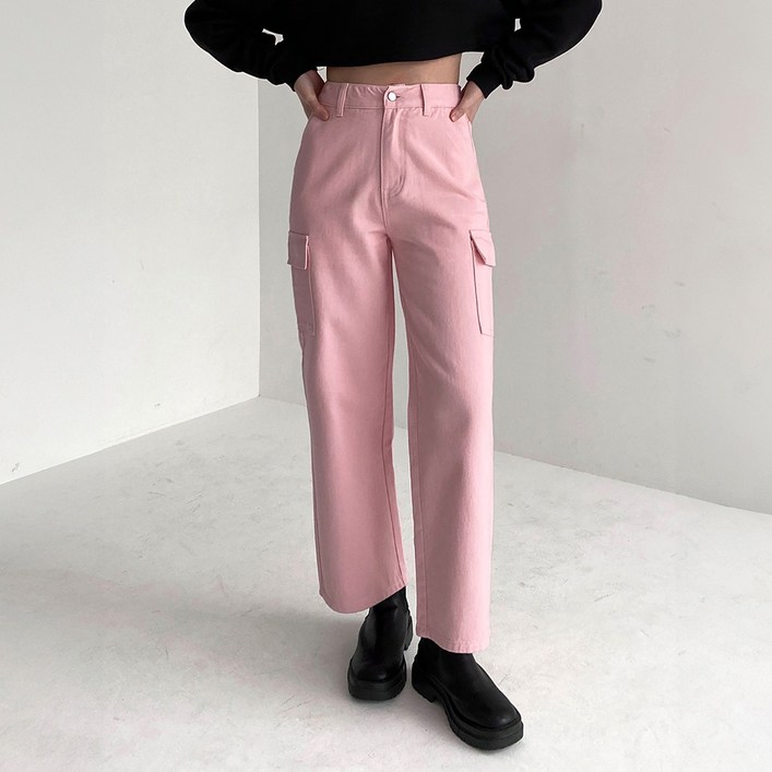 라르고비에 와이드핏 카고포켓 일자 팬츠 사계절 코튼 면바지기장3종