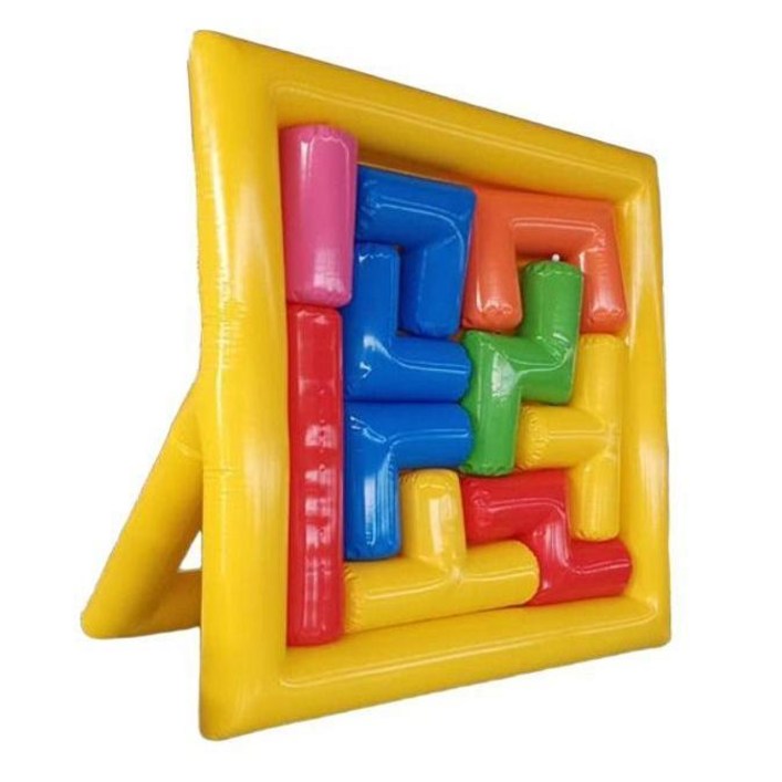 에어테트리스 에어 풍선 블럭 테트리스 퍼즐 운동회 체육대회 야유회, 노란색 2.5m 평면 테트리스