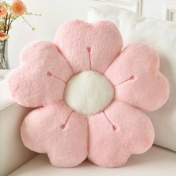 Susielady 꽃 모양 방석 꽃술 쿠션 소파 의자 장식 방석 쿠션