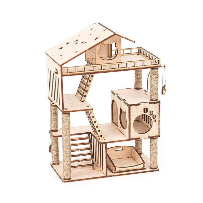 리얼브릭 DIY 미니어처 만들기 세라의 캣타워