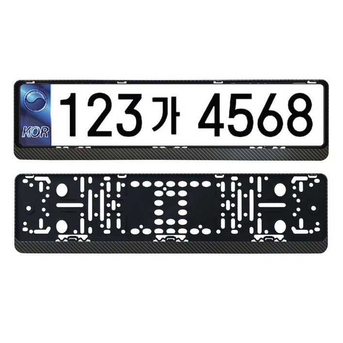 전차종호환 카본 번호판가드 번호판 플레이트, 1개
