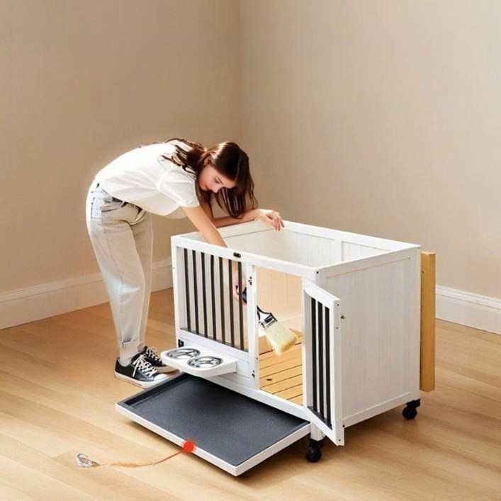 OBLY 실외개집 겨울개집 강아지숨숨집 강아지 대형개집야외용, DS1821L라이트그레이 0.550kg