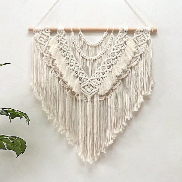마음결 대형 마크라메 벽장식