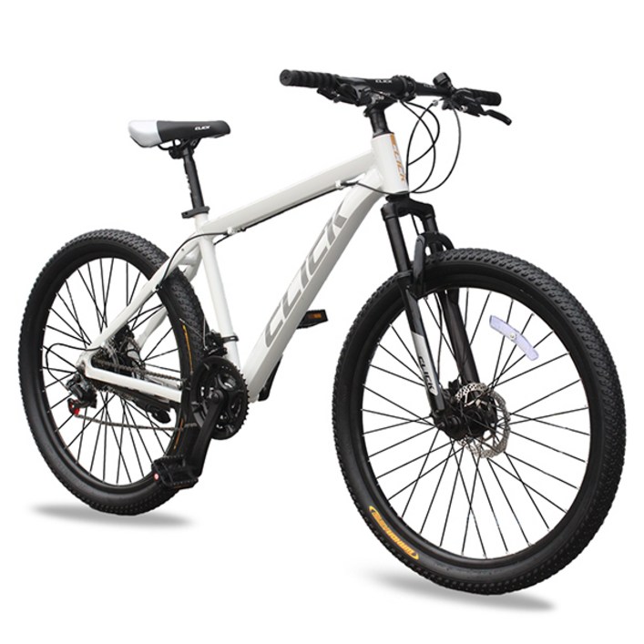 클릭 MTB 자전거 프라임 디스크브레이크 시마노 21단, 제스트 26인치 화이트, 1개, 170cm