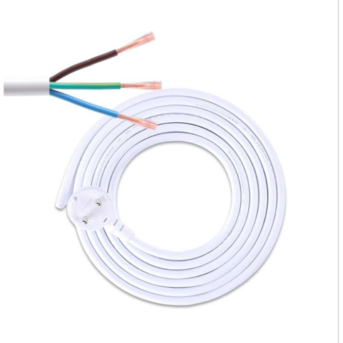 LED앤샵 전기코드선 전선 전기선 접지케이블 전원코드선 전선코드 1.5SQX3C (3M,5M) 220V 전기코드 파워코드 전원선 측면접지선 코드선 백색,회색
