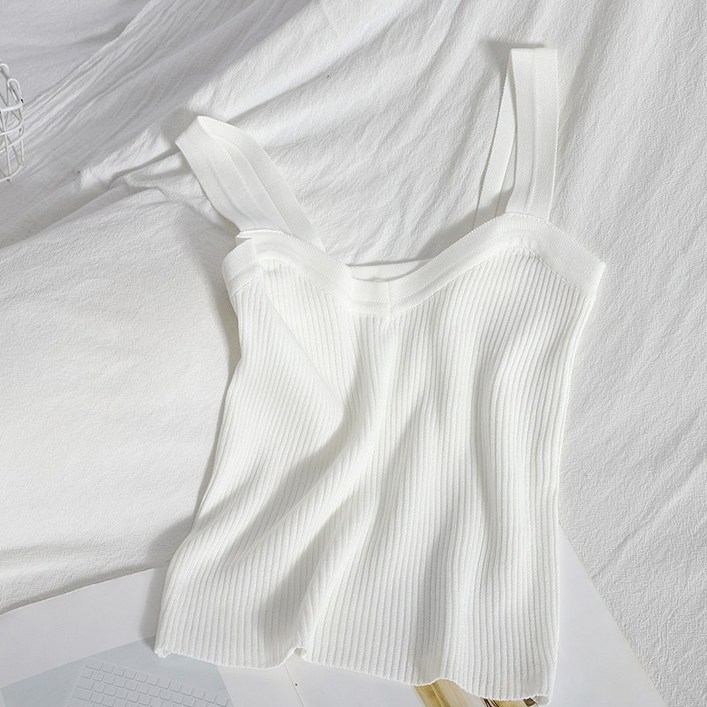 여름 민소매 여성 나시티 슬리브리스 여름나시 레이어드 데일리 겟잇미 이너 골지 슬림 탑