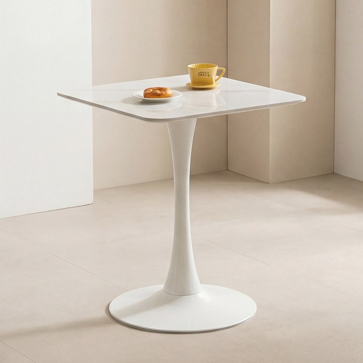 러블리 세라믹 600 사각 테이블 카페 주방 식탁 인테리어 포세린 매장 커피숍 화이트