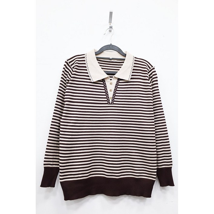 형제상회 할머니티 니트 스웨터 카라 할머니옷 부인복 중년여성옷 요양원 실내복 봄 가을 단가라 0026SF36C