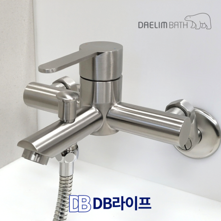 대림바스 욕실 샤워수전 용품 교체 화장실 무광 니켈 스텐 SUS304 욕조 샤워기 수도꼭지 DL-B2113SN