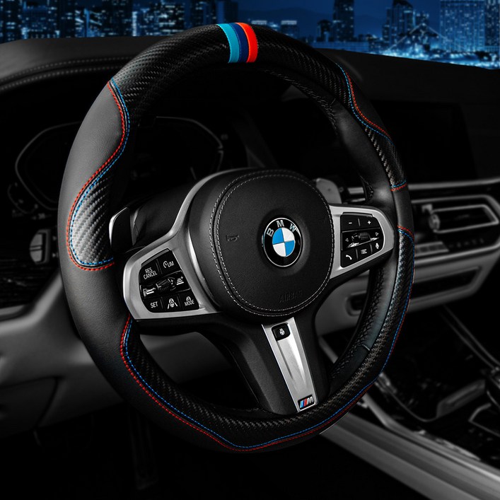 [M.A.A.] 몬스터 M 자동차 핸들커버 가죽 bmw 카본 차량 얇은 d컷 논슬립 퍼포먼스 5 7 i