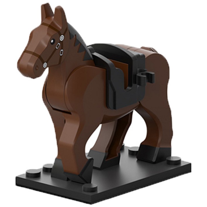 말 4종 세트 호환블럭 브릭미니피규어 취미수집장식컬렉션용 커스텀 블록피겨, 1개