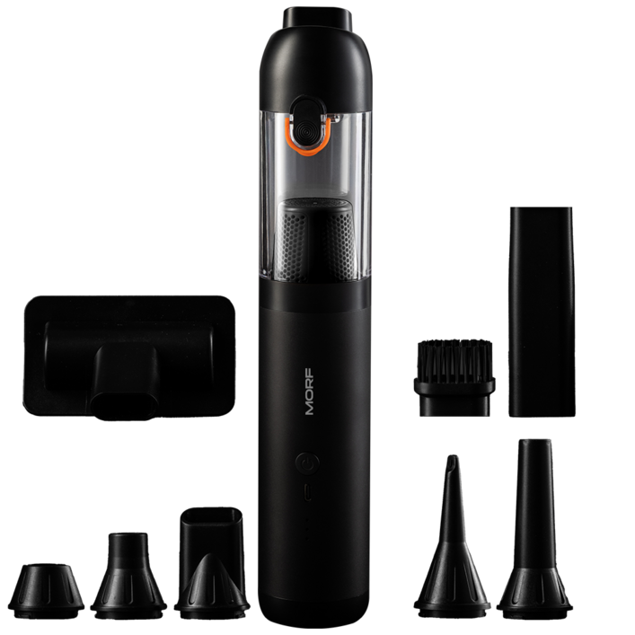 모프 차량용 무선 진공 청소기 초강력 BLDC모터 20000PA 에어건 사용가능 8종노즐 증정, 블랙
