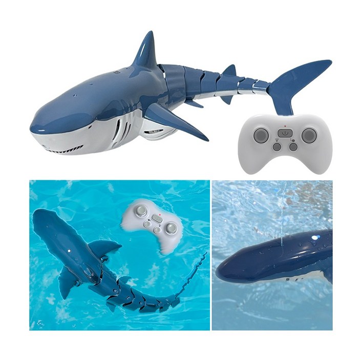 물에서 움직이는 상어장난감 RC 해양 동물 로봇 생활방수기능 무선조종 장난감