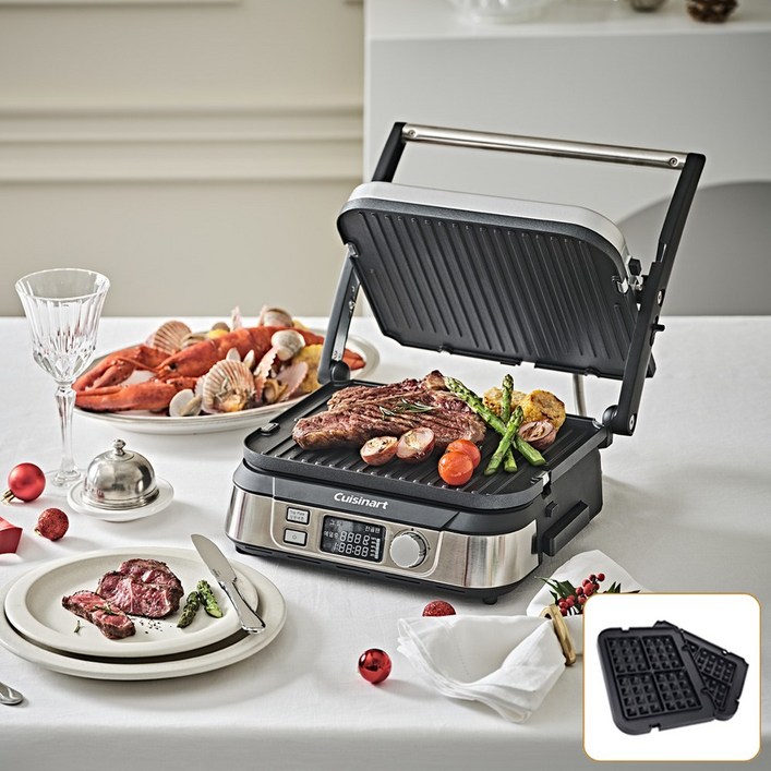 쿠진아트 양면 쿠킹 그릴5  전골팬 GR5KR와플팬  바비큐 그릴멀티 그릴캠핑 그릴가정용 그릴그릴팬미니 그릴스테이크멀티쿠커와플타코야끼샌드위치