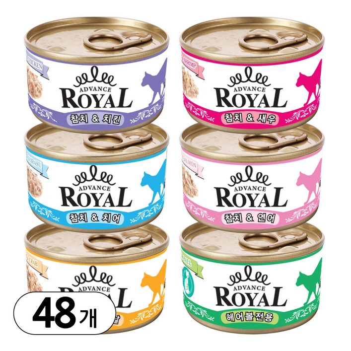 로얄 어드밴스캔, 고양이캔, 48개, 85g, 콤보