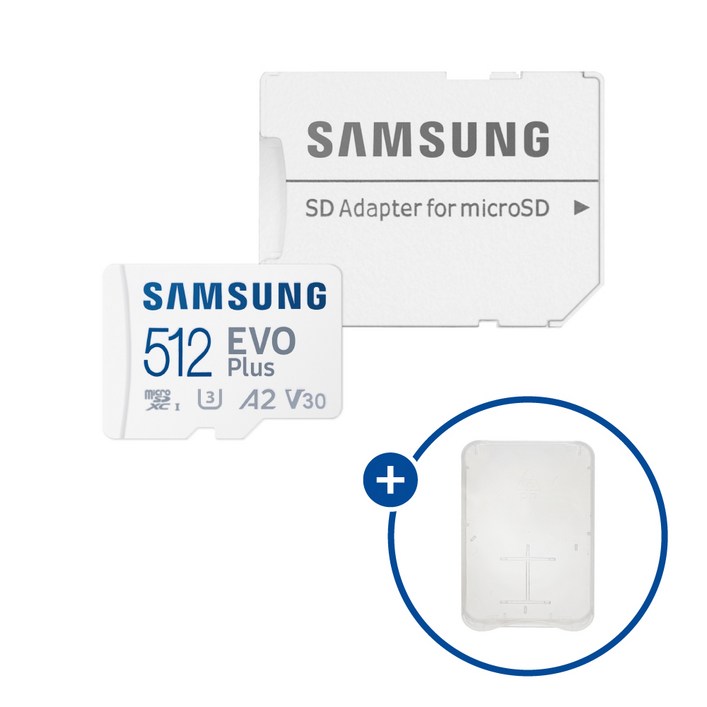 삼성전자 마이크로SD카드 EVO PLUS MBMC512SAKR  SD카드 케이스, 512GB, 1개
