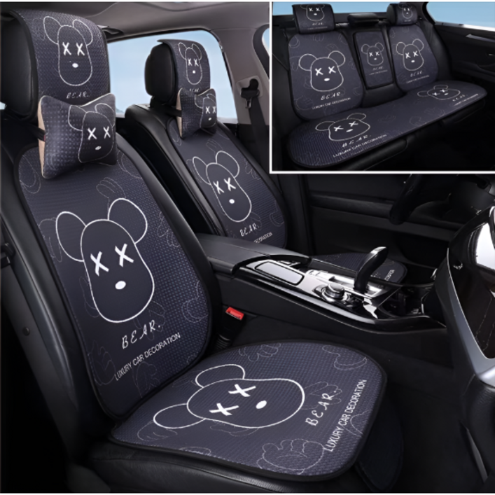 H스튜디오 5인승 자동차 차량용 올인원 쿨링 여름 사계절 벌집 시트커버 14P 세트