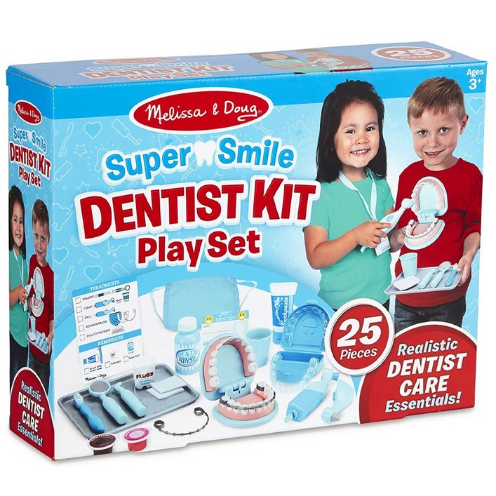 미국 멜리사앤더그 스마일 치과놀이 장난감 병원 놀이 의사 세트 역할놀이  Dentist Play Set