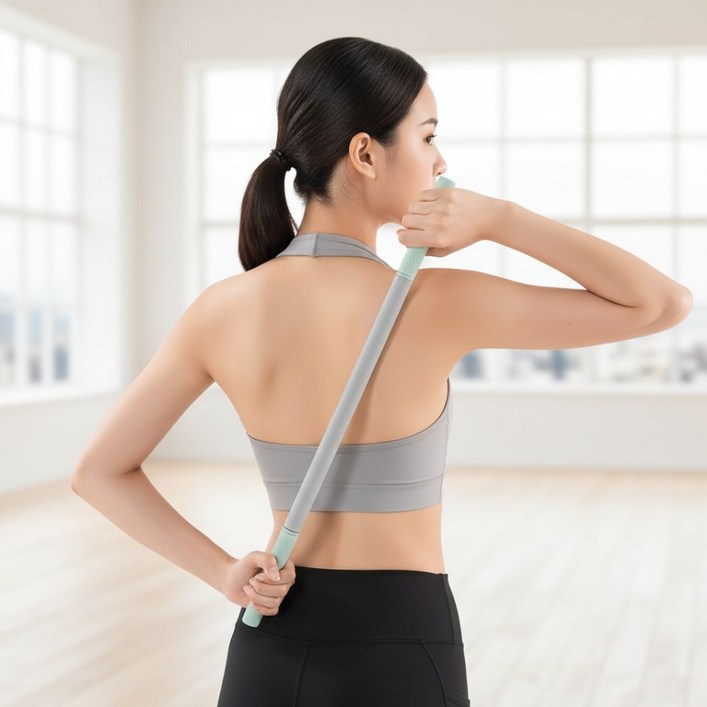 휴앤바디 마사지 스틱 종아리 마사지기 지압봉 안마 근막, 세이지 그린, 1개