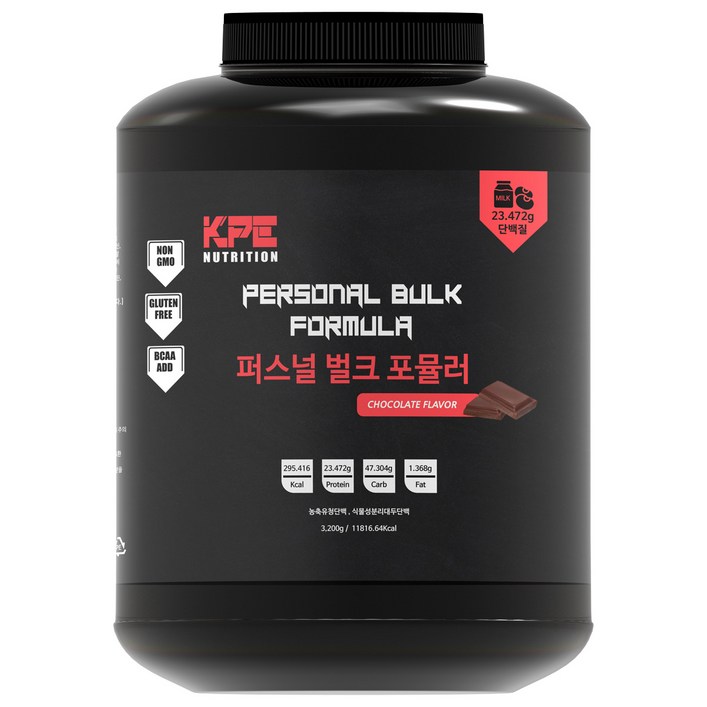 퍼스널벌크포뮬러 게이너 3.2kg 식물성단백질 탄수화물 프로틴 보충제, 3.2kg, 1개