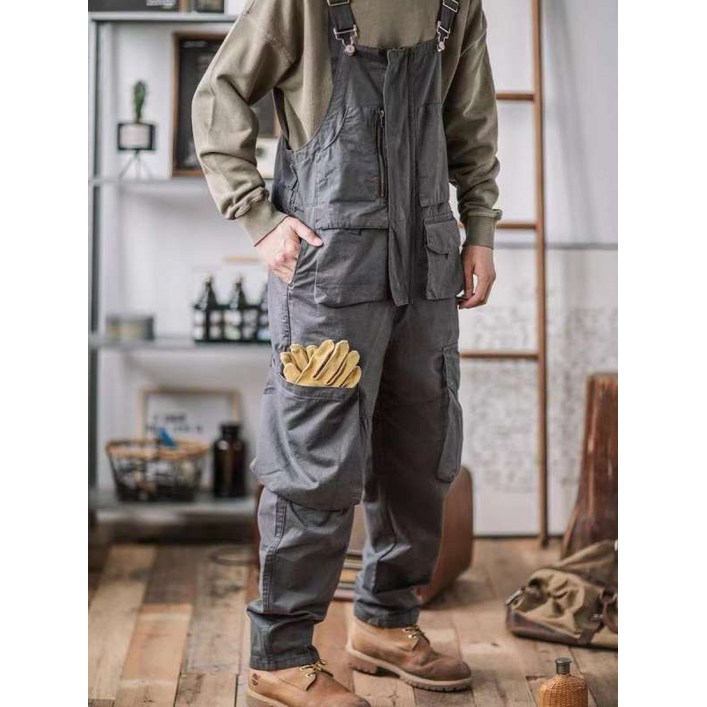 남자 점프수트 커버롤 슈트 멜빵 빅사이즈 오버롤 작업복