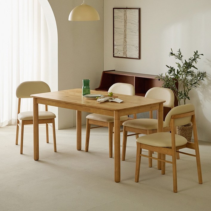 파로마 로앤 원목식탁 4인용 1400, 4인용, 내추럴