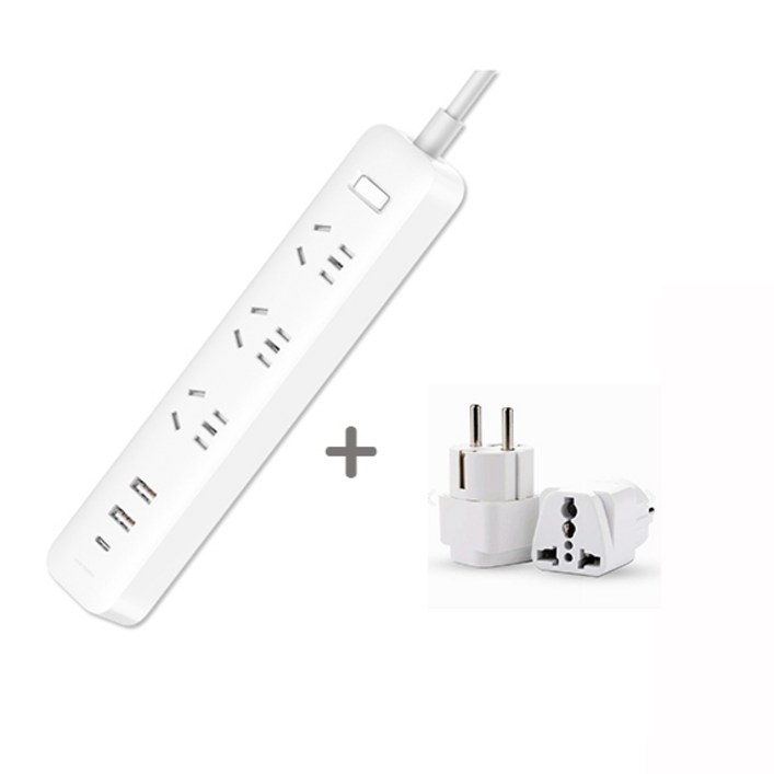 미지아 멀티탭 콘센트 3구+USB2구+type-c1구 멀티탭 2A1C 20w(돼지코 무료 증정)