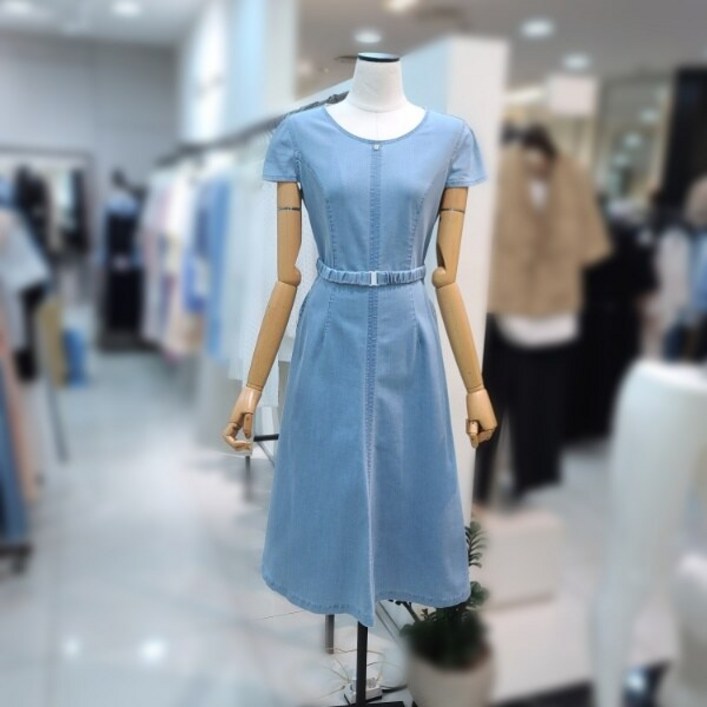 잇미샤 잇미샤 플레어쿨링데님원피스(ITP6DOP740)_DG