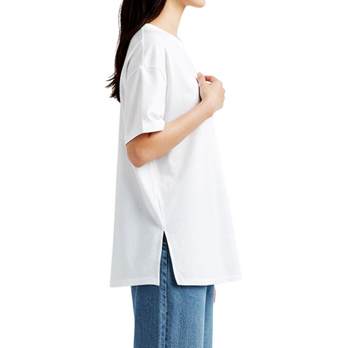 JJ패션라운지 여름 여성 여자 무지 레이어드 반팔티 데일리핏 심플 이너 트임 레이어드 반팔 티셔츠