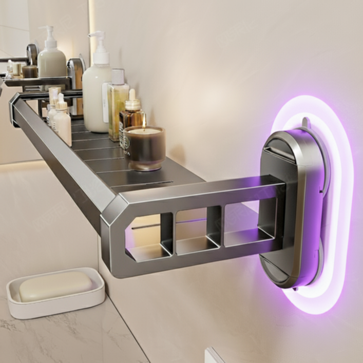 바르텐 흔적없이 진공 압착 와이드 욕실 선반 무타공