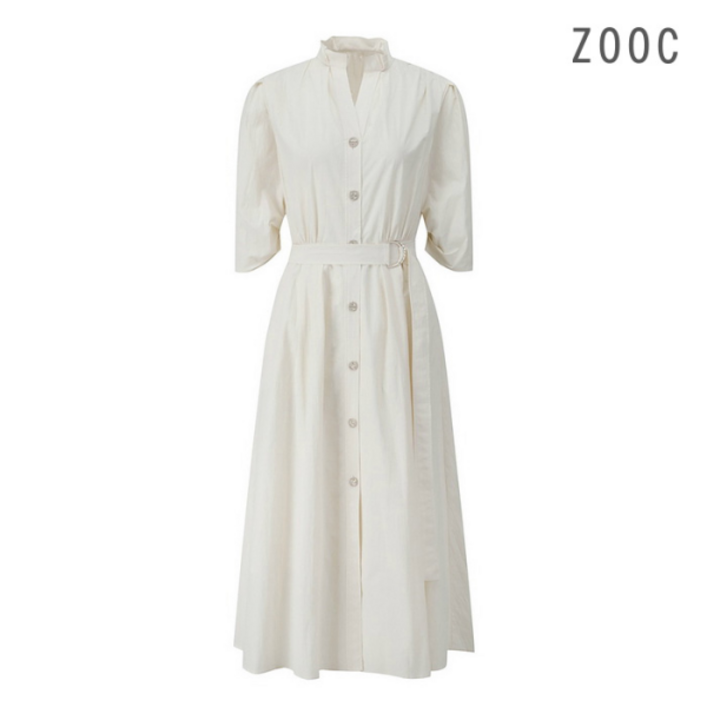 ZOOC 벨티드 셔링 원피스 CR_V242PSE932 117014