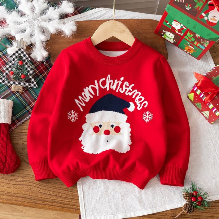 루비키즈 여아 남아 아동 성탄절 크리스마스 빅 산타 스웨터 S115