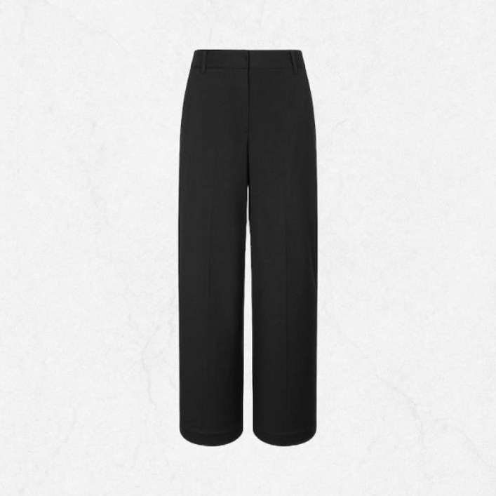 [국내정품] 빈폴 BEANPOLE LADIES [B. my] 시그니처 세미 와이드 팬츠 - 블랙 2413466