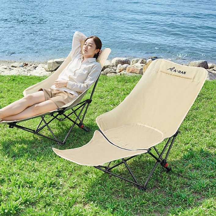 AORAN 캠핑의자 11 접이식 각도조절 경량 무중력의자, 2개, 카키