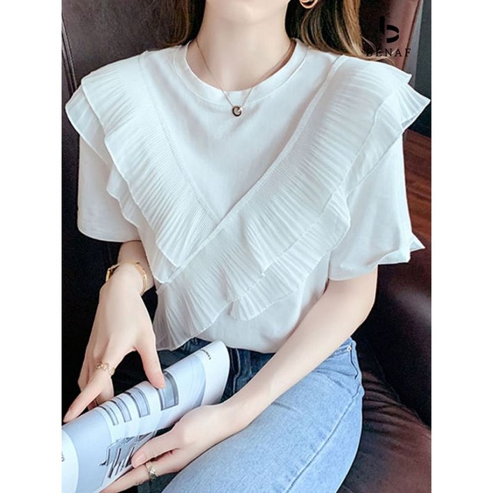 베나프 프리쥬아 프릴 티셔츠 BG2ST014