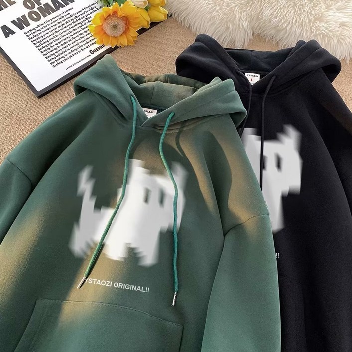 DZX 여성 고양이 프린팅 후드티 패션 예쁜 후드티