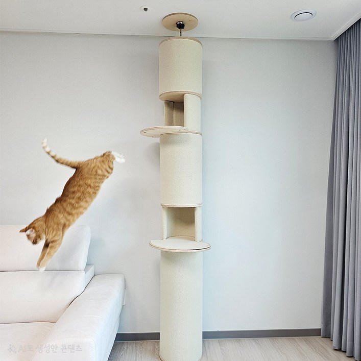 집사의반격 캣포스트 원목 캣폴 고양이 스크래처 튼튼한 인테리어 기둥형 캣타워