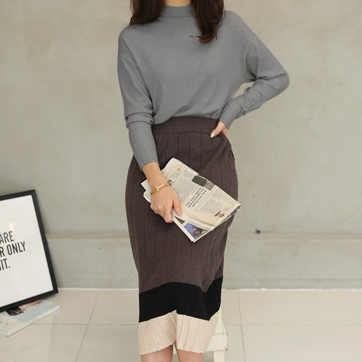 데일리앤 여성 캐시 반폴라 루즈핏 니트