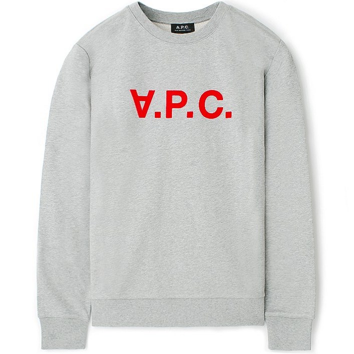 22FW 아페쎄 VPC로고맨투맨 멜란지그레이 COECQ H27749 PLA