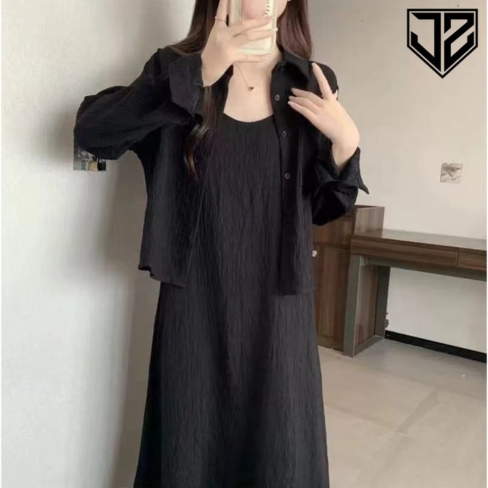 제이투 여자 아울렛 데일리 하객룩 오피스 플레어 롱원피스