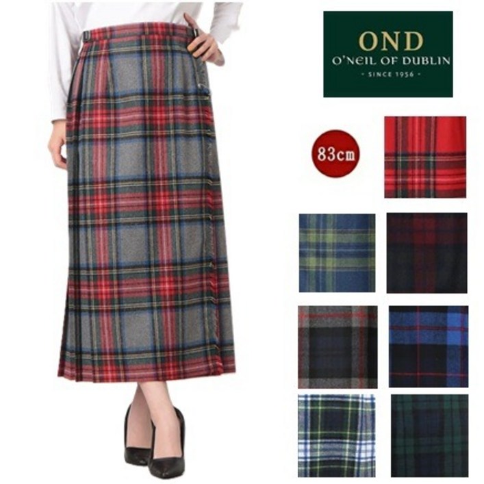 오닐 오브 더블린 O039NEIL OF DUBLIN 울 체크 랩 롱 스커트 83cm 5083WP