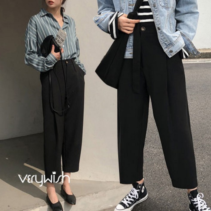 베리위시 너크 단추 여성 슬랙스 55사이즈부터 100사이즈까지 정장바지 빅사이즈여성팬츠