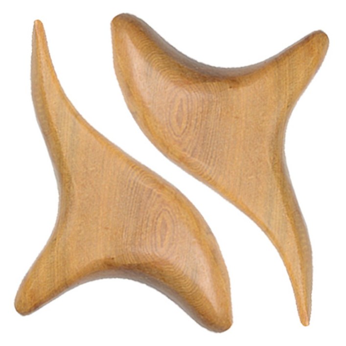 고급 원목 삼각 지압봉  2개, 브라운1P  브라운1P, 1세트